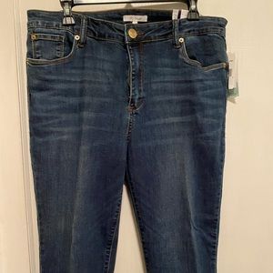 sst blue 33 Medium Blue Ellie Ankle Skinny Jeans 10” High Rise
